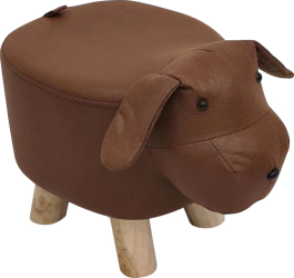 Taburetul in forma de Caine maro natur Tamali 43x26x28 cm 