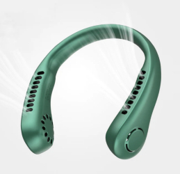 Ventilator Portabil Pentru Gat Incarcare USB Afisaj LED Verde Durata mare de viata a bateriei Pentru alergare relaxare racire birou 