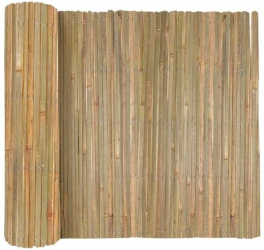 Gard Decorativ Mercaton din Bambus Natural Tip Paravan pentru Delimitare Spatii Exterioare 5 x 1 m Maro 
