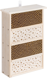 Hotel pentru albine Navaris cu 4 camere de reproducere 40x26x10.5 cm lemn 56086.01 