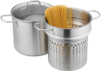 Oala Navaris inox cu sita integrata 5.7L pentru toate tipurile de aragaz NAV000010CS002C 