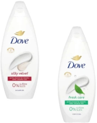 Pachet x 1 Gel de dus Dove Essential Care Fresh Care 720ml x 1 Gel de dus Dove Essential Care Silky Velvet 720ml 