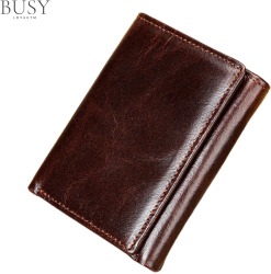 Portofel barbati BUSY LDY and GTM® Loft piele naturala antiscanare carduri RFID compartimet poza si carte de identitate maro 