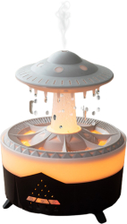 Umidificator Difuzor de Arome si Uleiuri Esentiale FOtehniq R Raindrop UFO Aromaterapie Relaxare Ambientala Control Telecomanda 7 culori 