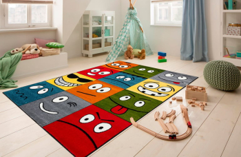 Covor Camera Copii Model Smile 11177-120 Marime 120 x 170 cm Multicolor Inaltime Fir 9 mm Antialergic Polipropilena Gradinita Cresa Loc de 