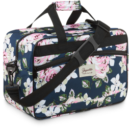 Geanta de voiaj pentru avion albastru cu flori 40x20x25 20L Zagatto ZG829 
