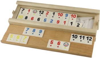 Joc remi / rummy Piatra Medias lemn masiv 106 piese 