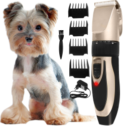 Masina de tuns animale caini pisici LikeSmart 4 Piepteni de Ghidare Silentios 5 Trepte Taiere 