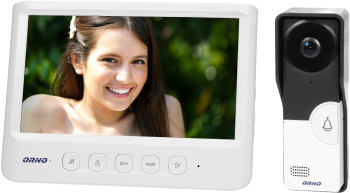 Videointerfon pentru o familie IMAGO ORNO OR-VID-MC-1059/W color monitor ultra-plat LCD 7 control automat al portilor 16 sonerii infra 