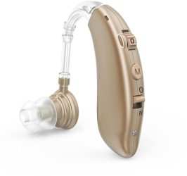 Aparat Auditiv reincarcabil NeoHGS&trade cu Acumulator 130 dB Amplificator de sunet Autonomie 80 ore Hipoacuzie Medie-Severa 5 adaptoa 