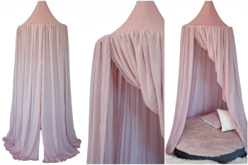 Baldachin de tavan roz prafuit diametru 75 cm 