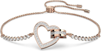 Bratara ajustabila Swarovski 5636443 Lovely heart white - RESIGILAT 