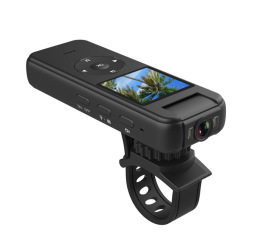 Camera video sport HD ambrasmart 4K Rotire obiectiv la 180° Portabila Acces WiFi pe mobil Negru cu clip si suport prindere motocic 
