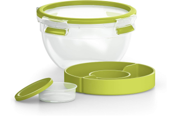 Caserola pentru salata EMSA 2 6 L + 2 compartimente Cutie de pranz N1071300 - RESIGILAT 
