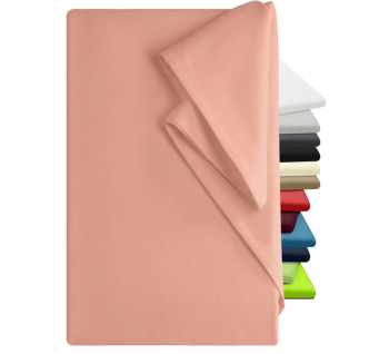 Cearsaf de pat fara elastic Npluseins 100 bumbac aprox. 240 x 275 cm roz inchis - RESIGILAT