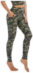 Colanti cu talie inalta pentru femei XJHKG verde camo S - OUTLET 