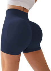 Colanti scurti talie inalta push up 360 Albastru - M 