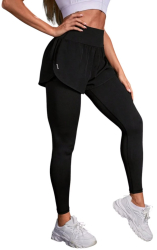 Colanti Sport cu Talie Inalta si Fusta Integrata Negru - M 