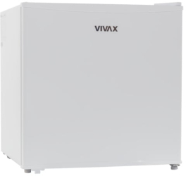 Frigider minibar cu o usa VIVAX MF-45E 43L Clasa E Termostat reglabil Compartiment gheata Usa reversibila Suprafata painted metal Raf 