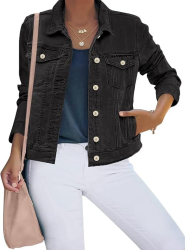 Geaca de blugi Roskiky pentru femei negru Marimea M - OUTLET 