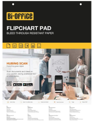 Hartie flipchart Bi-Office A1 Set de 4 blocuri x 20 coli 55 g m2 - RESIGILAT 