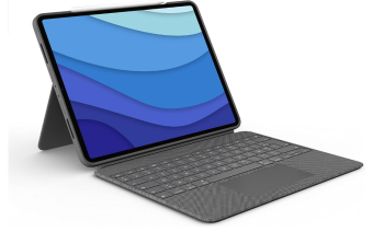Husa cu tastatura Logitech Combo Touch pentru iPad Pro 12 9 inchi AZERTY franceza Gri - SECOND 