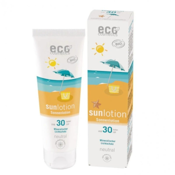 Lotiune Fluida BIO Protectie Solara SPF30 Piele Sensibila FARA PARFUM Rezistenta la Apa 125ml 