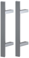 Maner spatial pe ambele parti Medos material inox rectangular L 800 mm la 45 de grade cu accesorii de prindere. 