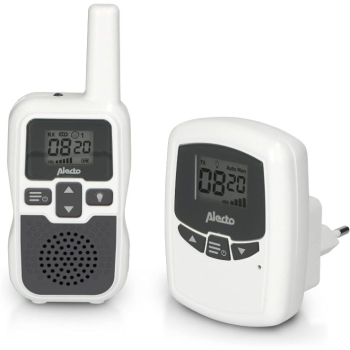 Monitor audio pentru bebelusi Alecto Babyphone DBX-80 alb gri - RESIGILAT 
