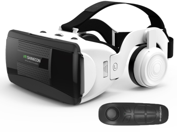 Ochelari VR cu Casti Detasabile Shinecon VR Conexiune Jack 3.5mm Reglare Distanta Pupilara Prindere Reglabila si Controller Inclus 