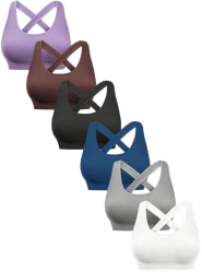 Set 6 Bustiere bustiera Sport Criss Cross - Confort si Stil pentru Yoga si Fitness Multicolor - XS 