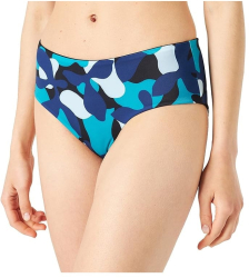 Slip de baie pentru femei Sloggi Flower Horn Mid Waist Bikini albastru M - OUTLET 