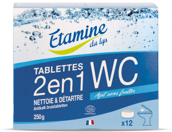 Tablete BIO 2 in 1 curatare si detartrare toaleta fara parfum Etamine 