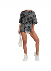 Tricou Oversized Femei Sport Casual Gri - M 