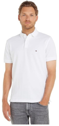 Tricou polo cu maneca scurta pentru barbati Tommy Hilfiger 1985 MW0MW17770 alb S - OUTLET 