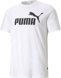 Tricou PUMA Ess Logo Tee pentru barbati alb 4XL - OUTLET 