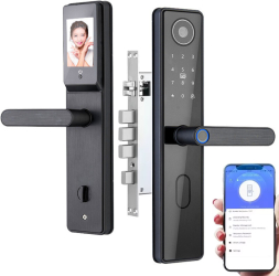 Yala inteligenta Wireless Premium VisionHub® cu camera video control de la distanta WiFi broasca inclusa acces prin Aplicatie Card 