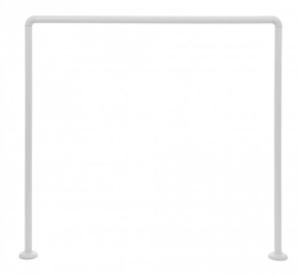 Bara perdea dus otel pentru cada dus cu trei laturi in forma de U culoare alba 90 x 90 x 90 cm 