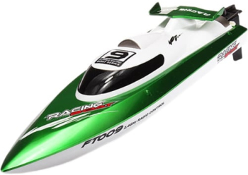 Barca cu telecomanda iUni FT009 Top Speed Racing Flipped Boat Verde 