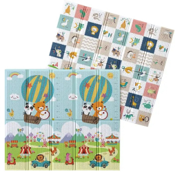 Covor de joaca termic pentru bebelusi si copii XXL Vichema® 200x180x2cm Material XPE de inalta densitate 2 fete Pliabil Impermeabi