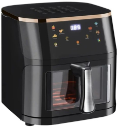 Friteuza cu Aer Cald 10L Fereastra Vizuala si Ecran Tactil Inteligent 2400 W 