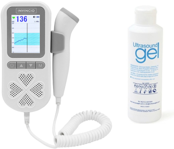 Monitor Fetal Doppler Pentru Monitorizare Functii Vitale Fat Intrauterin INVINCIO Zero Radiatii Gel Ultrasunete Inclus Monitorizare Func