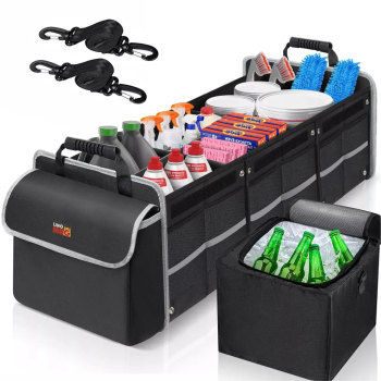 Organizator portbagaj auto and Lada frigorifica Linomag® Impermeabil Pliabil Multifunctional Negru 90x35x30cm