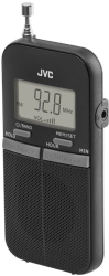 Radio de buzunar portabil JVC RA-E411B Afisaj LCD Tuner digital FM/AM Negru 