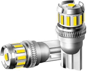 Set 2 becuri LED pozitie auto W5W CSP 6000k alb rece canbus T10 12V 