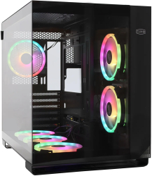 Carcasa Acvariu Gaming PcCOOLER C3 T500 ARGB BK Middle Tower 6 ventilatoare 120mm ARGB + Fan Controller incluse