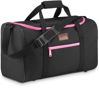 Geanta de voiaj Zagatto R Negru-Roz pentru Avion Casual Unisex Universala Multifunctionala de Sport pentru Serviciu Fermoar dublu 