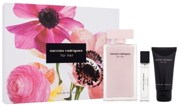 Narciso Rodriguez Set Narciso Rodriguez For Her Femei Eau De Parfum 100ml + Lotiune de corp 50ml + Eau De Toilette 10ml 