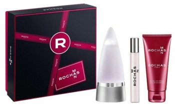 Rochas Set Rochas Man Barbati Eau De Toilette 100ml + Gel De Dus 100ml + Eau De Toilette 20ml 