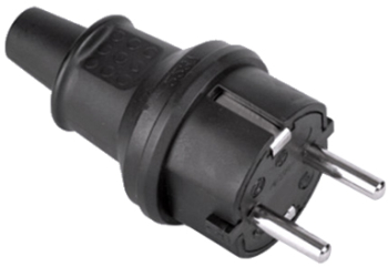 Stecher 16A 250V IP44 negru 2237 Kemot 